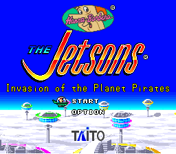 Jetsons, The - Invasion of the Planet Pirates (USA) Title Screen